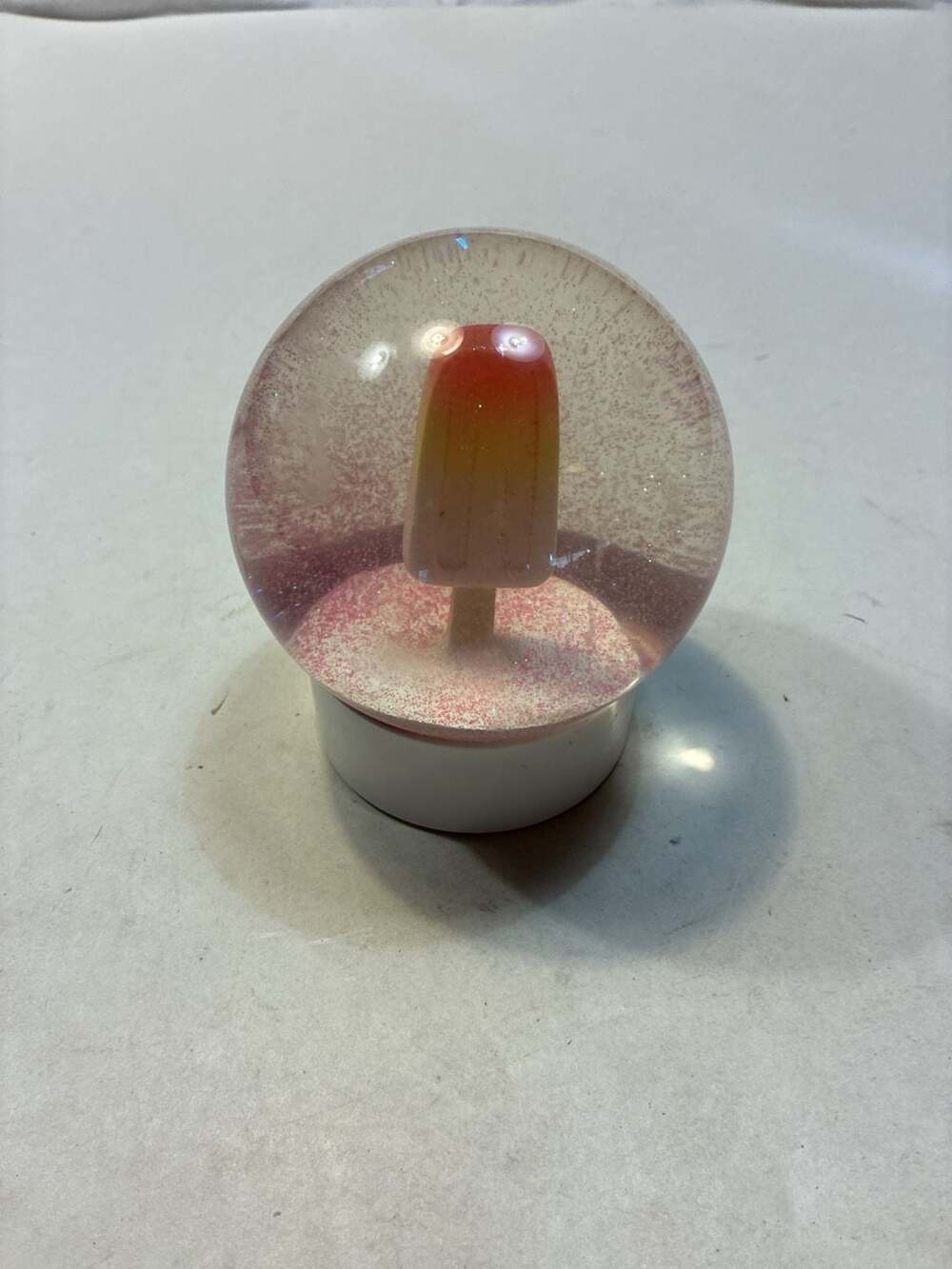 Donkey Ice Pop Glitter Snow Globe